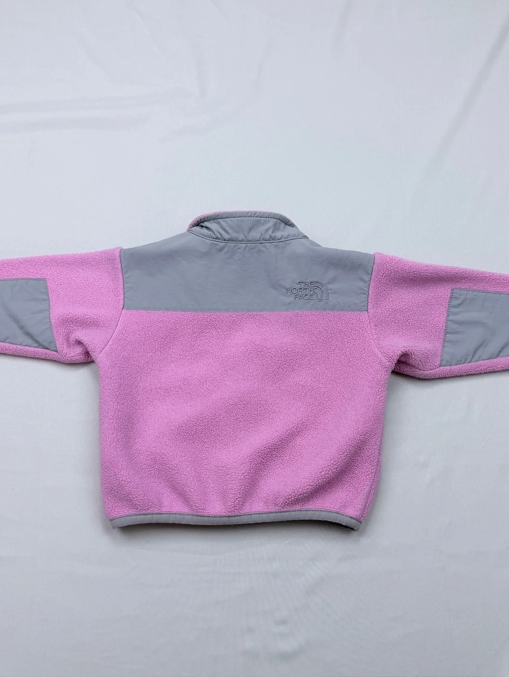 The North Face Pink and Gray Infant Fleece Jacket